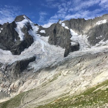 Cabane de l’A Neuve, Mont Dolent et glacier
