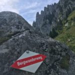 En chemin vers le chalet Grat