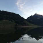 Reflet et ronds dans l'eau du Lac Noir