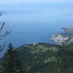 La vue sur le Léman en cours de montée